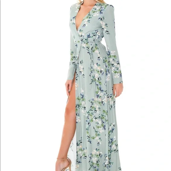 flynn skye kate maxi dress Flynn Skye Kate Striped Wrap Maxi Dress